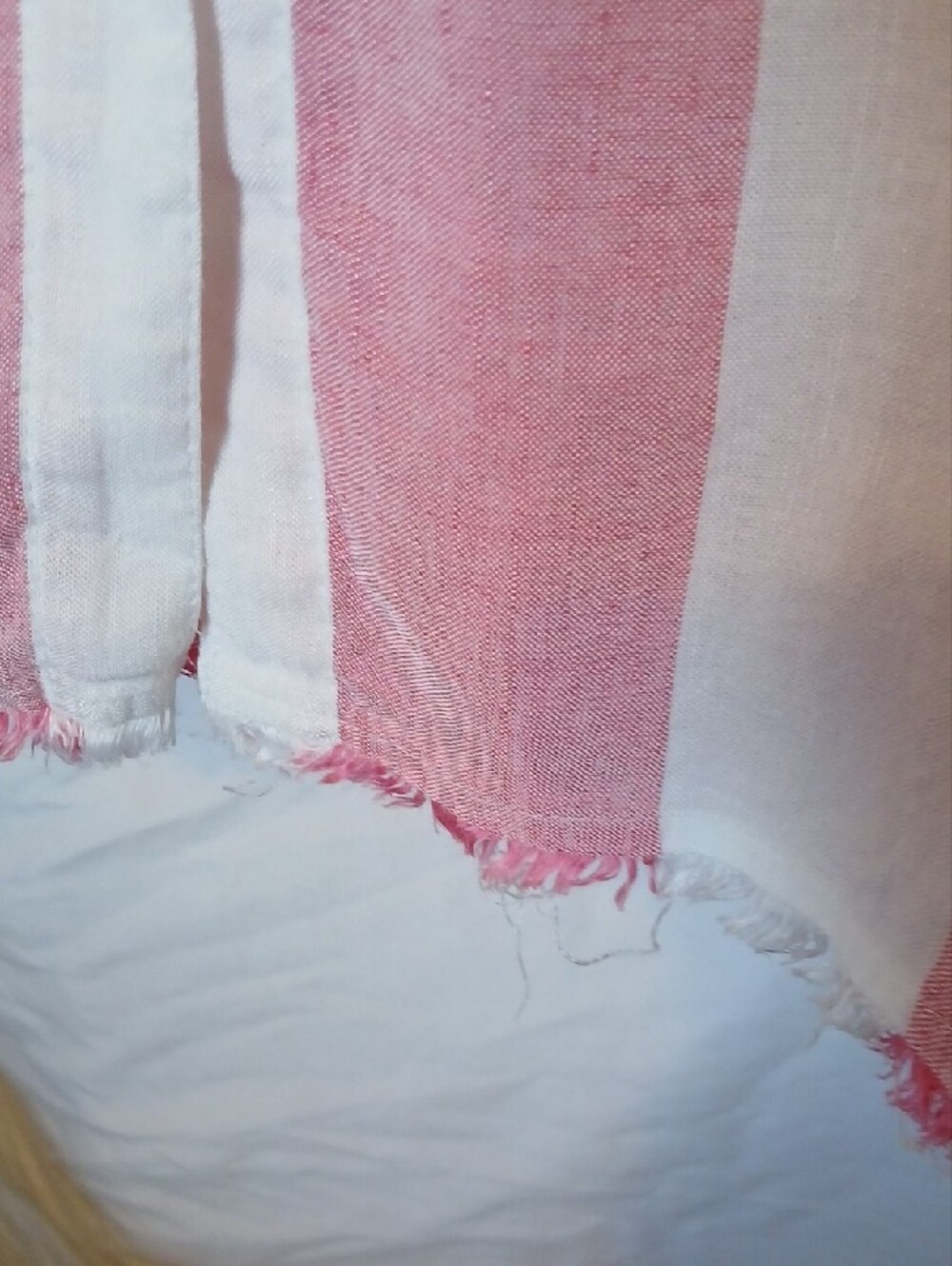 Tommy Bahama Pink and White Striped Button-Down Shirt - Picture 5 of 6